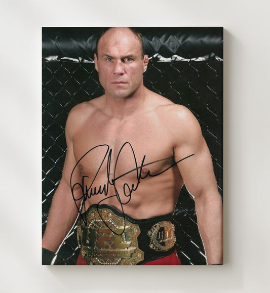 Randy Couture - UFC Champion Belt Tribute 8x10 Canvas MMA wall art