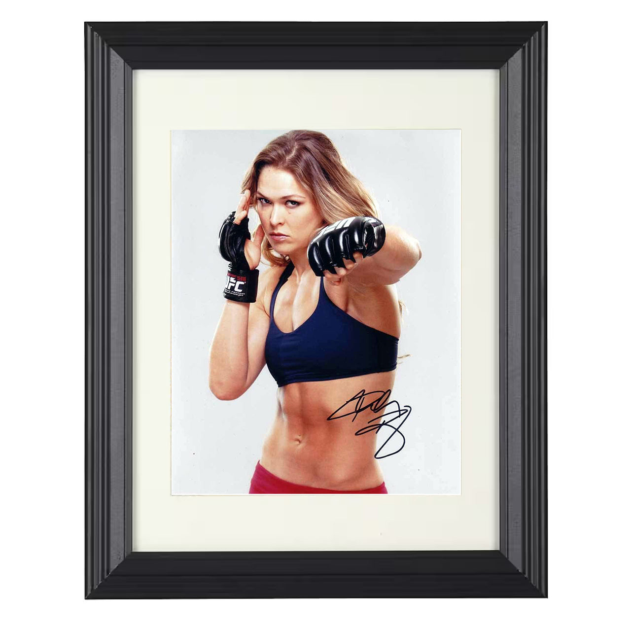 Ronda Rousey – UFC Fight Stance Classic Image 8x10 matted black framed MMA wall art