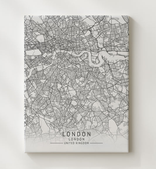 Londonderry Derry UK city map print 16x20 Gallery Frame