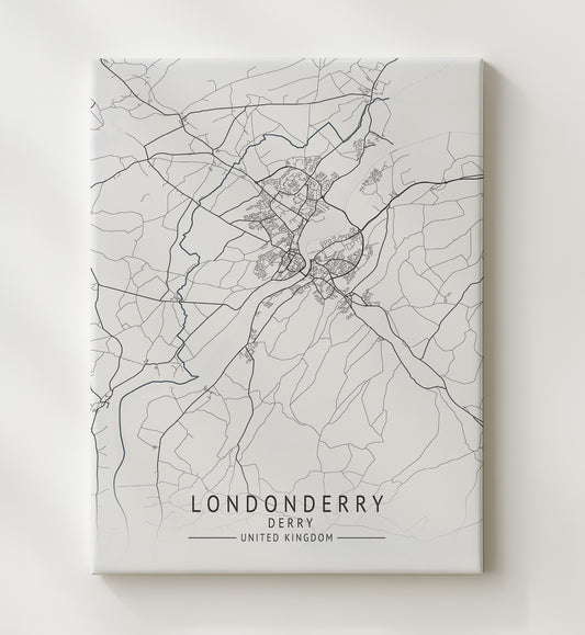 London London UK city map print 16x20 Gallery Frame