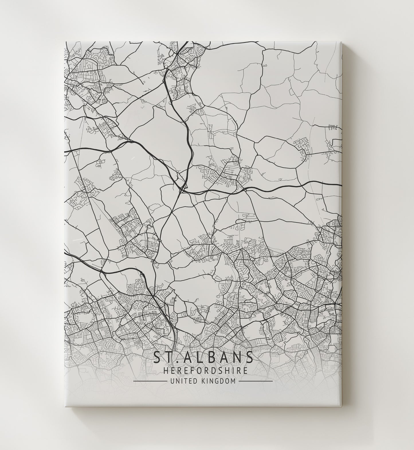 City Map Print - St. DavidCity Map Print - Wales UK City Map 20x24 Canvas city map wall art print – UK City Map decor