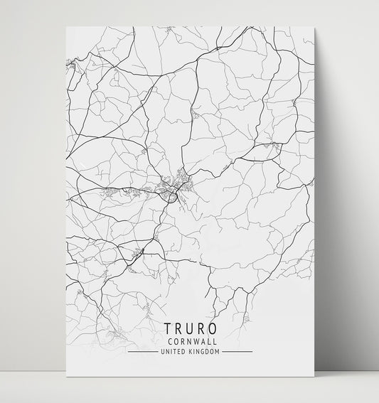 Truro, Cornwall - UK City Map - 16x20 Unframed Print