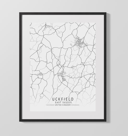 City Map Print - Truro - Cornwall UK City Map 16x20 16x20 Gallery Framed Artworkd Artwork wall art print – vintage decor