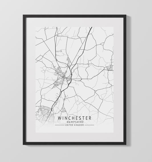 City Map Print - WellCity Map Print - South West England UK City Map 16x20 16x20 Gallery Framed Artworkd Artwork wall art print – vintage decor