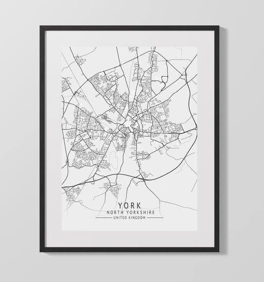 City Map Print - Worthing - West Sussex UK City Map 16x20 16x20 Gallery Framed Artworkd Artwork wall art print – vintage decor