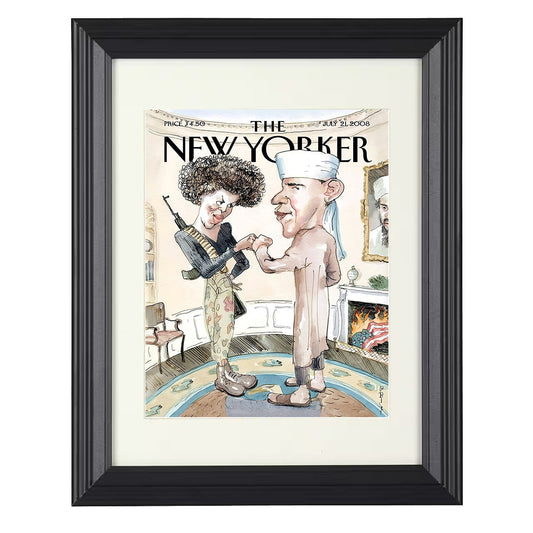 New Yorker Political Satire – Leaders Fist Bump unframed semi-gloss poster print