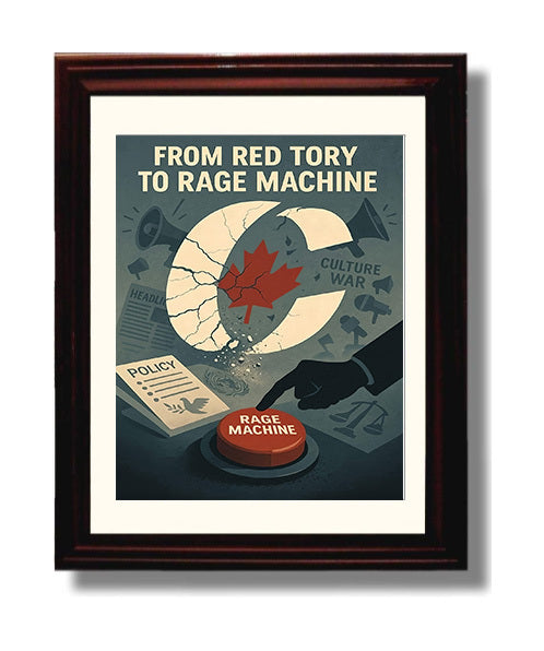 Modern - Political Poster - From Red Tory To Rage Machine Canada Symbolism History Wall Art