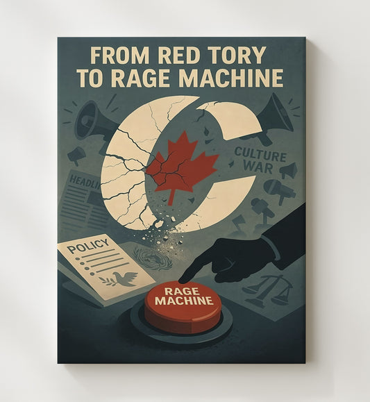 Political Poster - From Red Tory to Rage Machine Canada Symbolism 8x10 Canvas history wall art