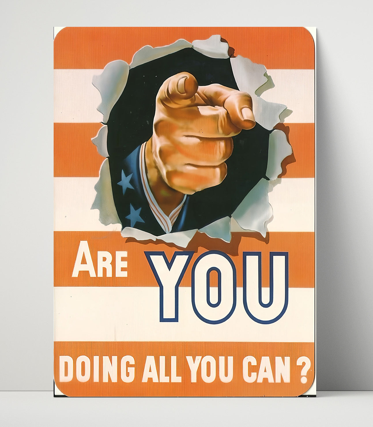 Modern - Recruitment Style Poster - Are You Doing All You Can Uncle Sam Pointing History Wall Art