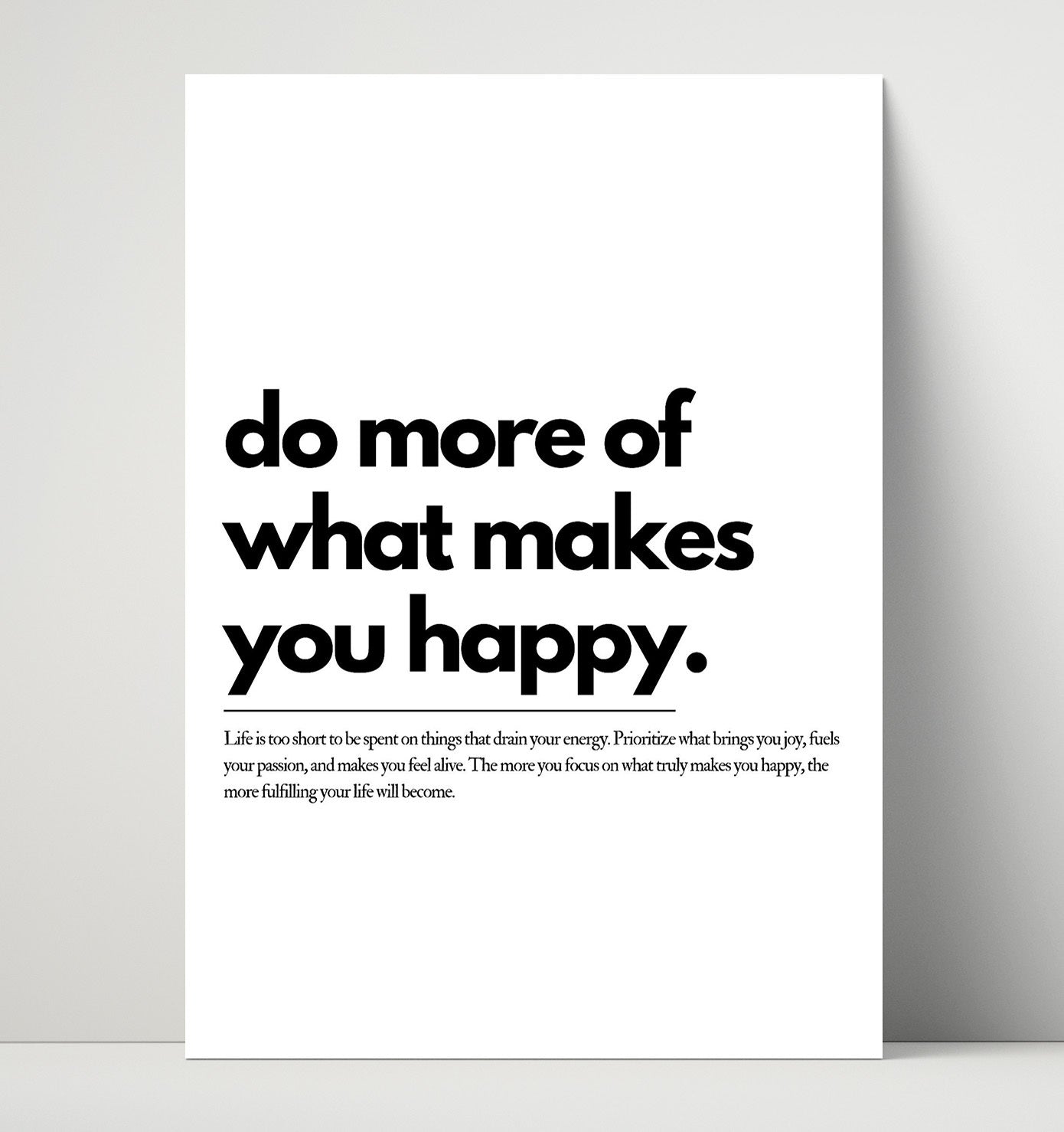 Do More of What Makes You Happy Vintage Wall Art 16x20 Unframed Print motivational quote wall art print – Inspirational Quote Wall Art decor