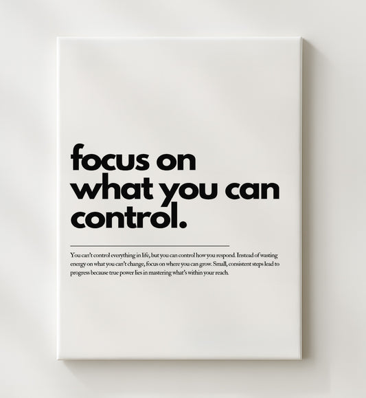 Focus on What You Can Control 16x20 Gallery Frame inspirational quote wall art