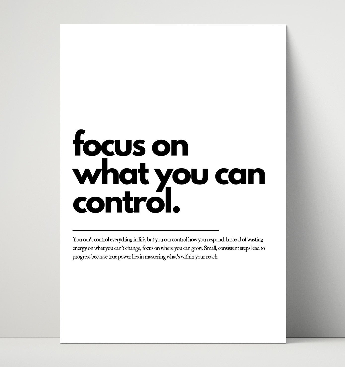 Focus on What You Can Control Vintage Wall Art 16x20 Unframed Print motivational quote wall art print – Inspirational Quote Wall Art decor