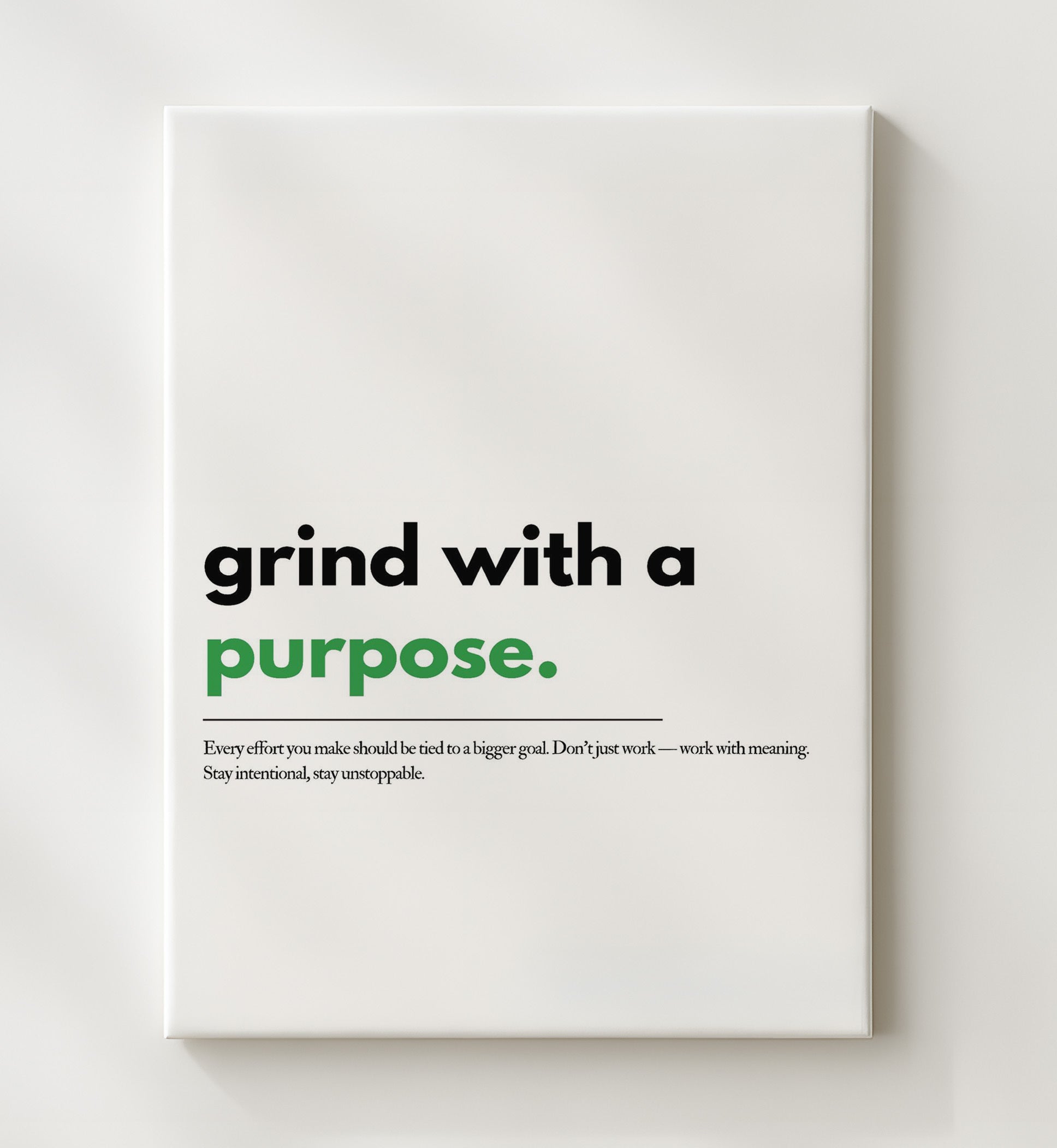 Grind with A Purpose Vintage Wall Art 20x24 Canvas motivational quote wall art print – Inspirational Quote Wall Art decor