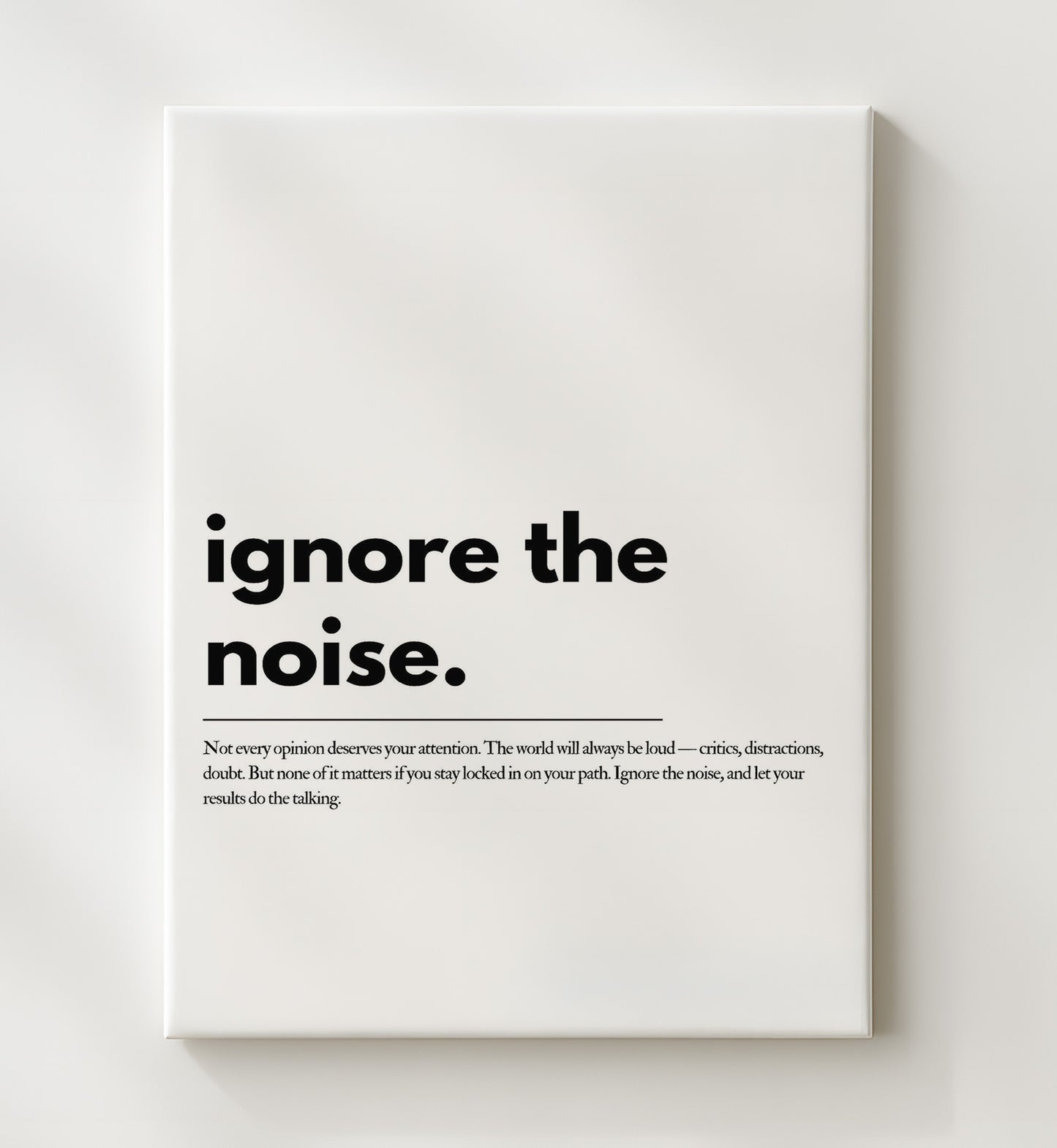 Ignore the Noise Vintage Wall Art 20x24 Canvas motivational quote wall art print – Inspirational Quote Wall Art decor
