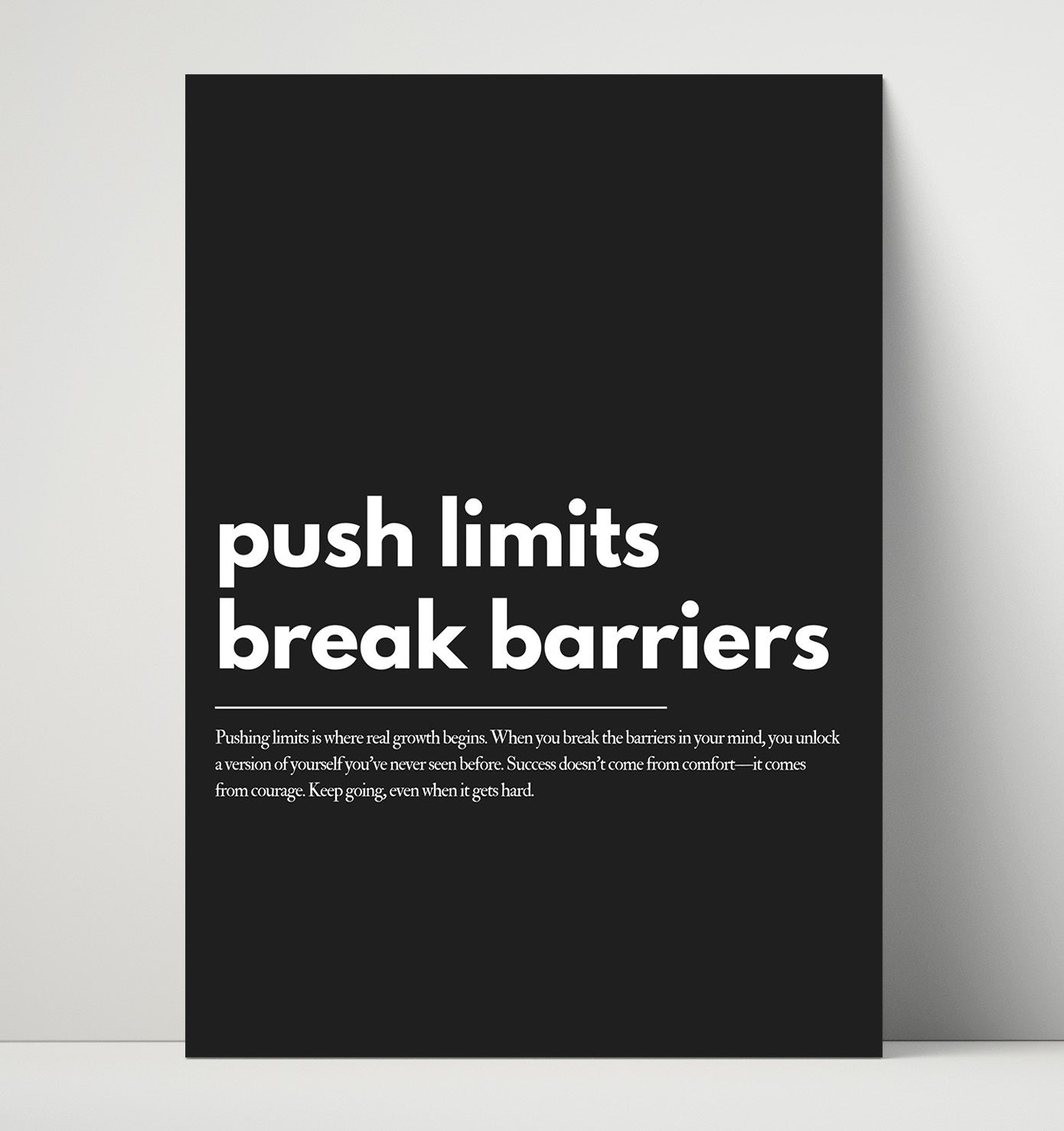Push Limits Break Barriers Vintage Wall Art 16x20 Unframed Print motivational quote wall art print – Inspirational Quote Wall Art decor