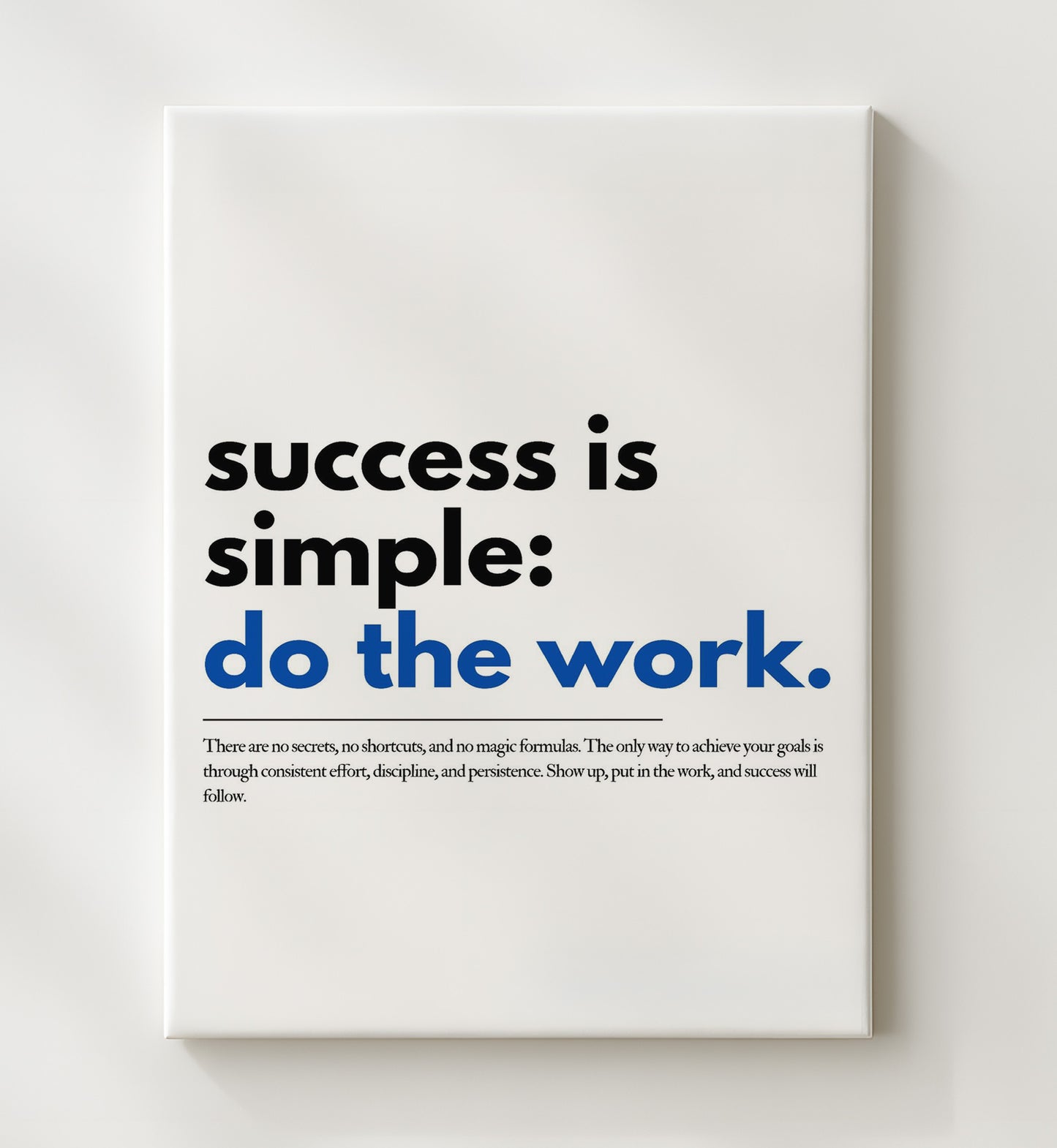 Success Is Simple Do the Work 20x24 Canvas motivational quote wall art print – Inspirational Quote Wall Art decor