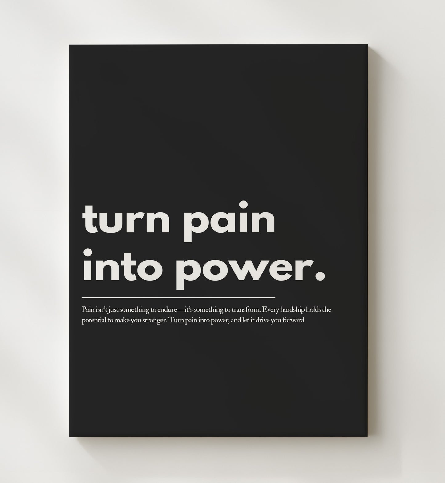 Turn Pain Into Power Vintage Wall Art 20x24 Canvas motivational quote wall art print – Inspirational Quote Wall Art decor