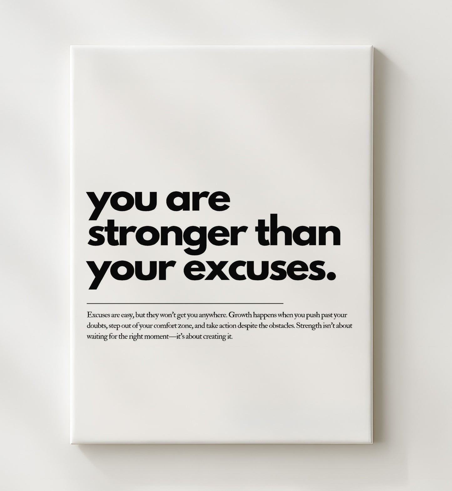 You Are Stronger Than Your Excuses Vintage Wall Art 20x24 Canvas motivational quote wall art print – Inspirational Quote Wall Art decor