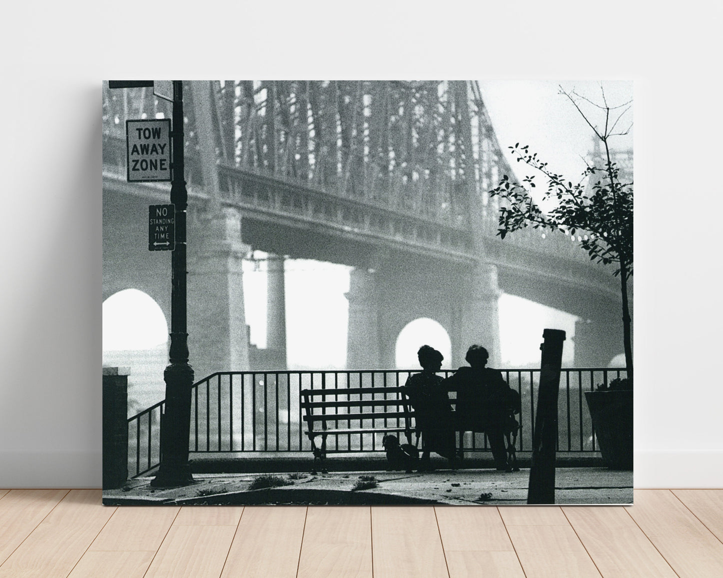 Manhattan - Woody Allen - Bench-side musings under the bridge movie wall art 16x20 Unframed Print