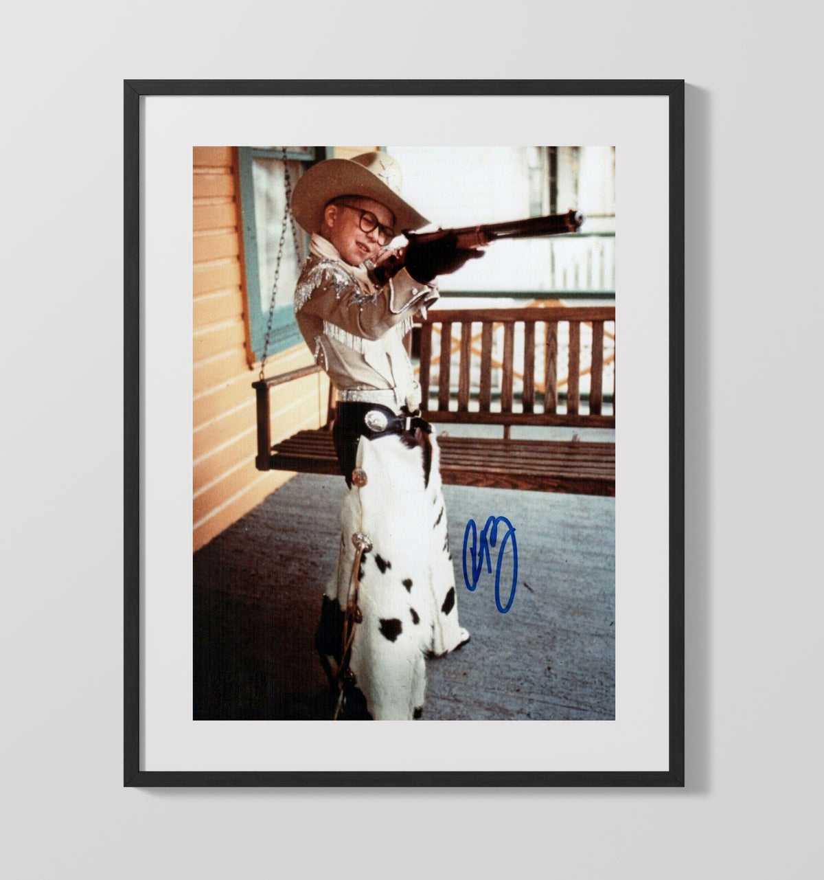 A Christmas Story - Peter Billingsley Ralphie Cowboy BB Gun Kid movie wall art 16x20 Gallery Frame