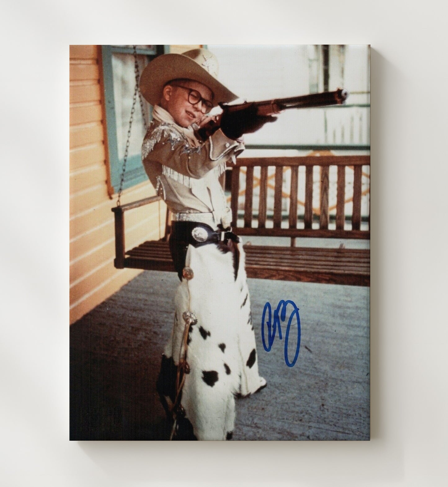 A Christmas Story - Peter Billingsley Ralphie Cowboy BB Gun Kid movie wall art 20x24 Canvas
