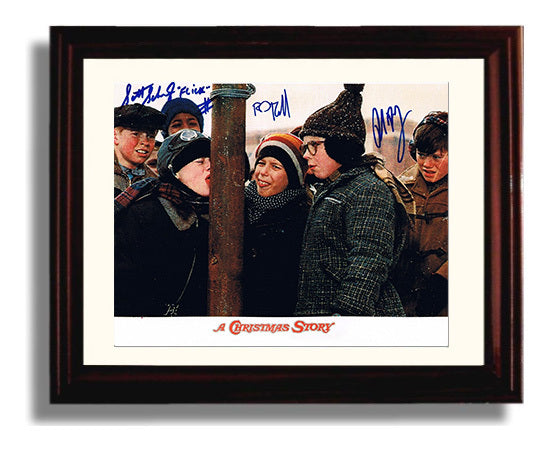 A Christmas Story - Peter Billingsley - Ralphie Parker - Frozen tongue dare movie wall art 8x10 Beveled Frame