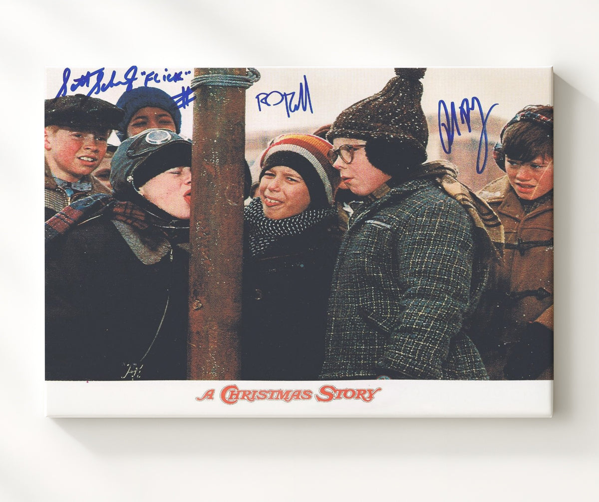 A Christmas Story - Peter Billingsley - Ralphie Parker - Frozen tongue dare movie wall art 20x24 Canvas