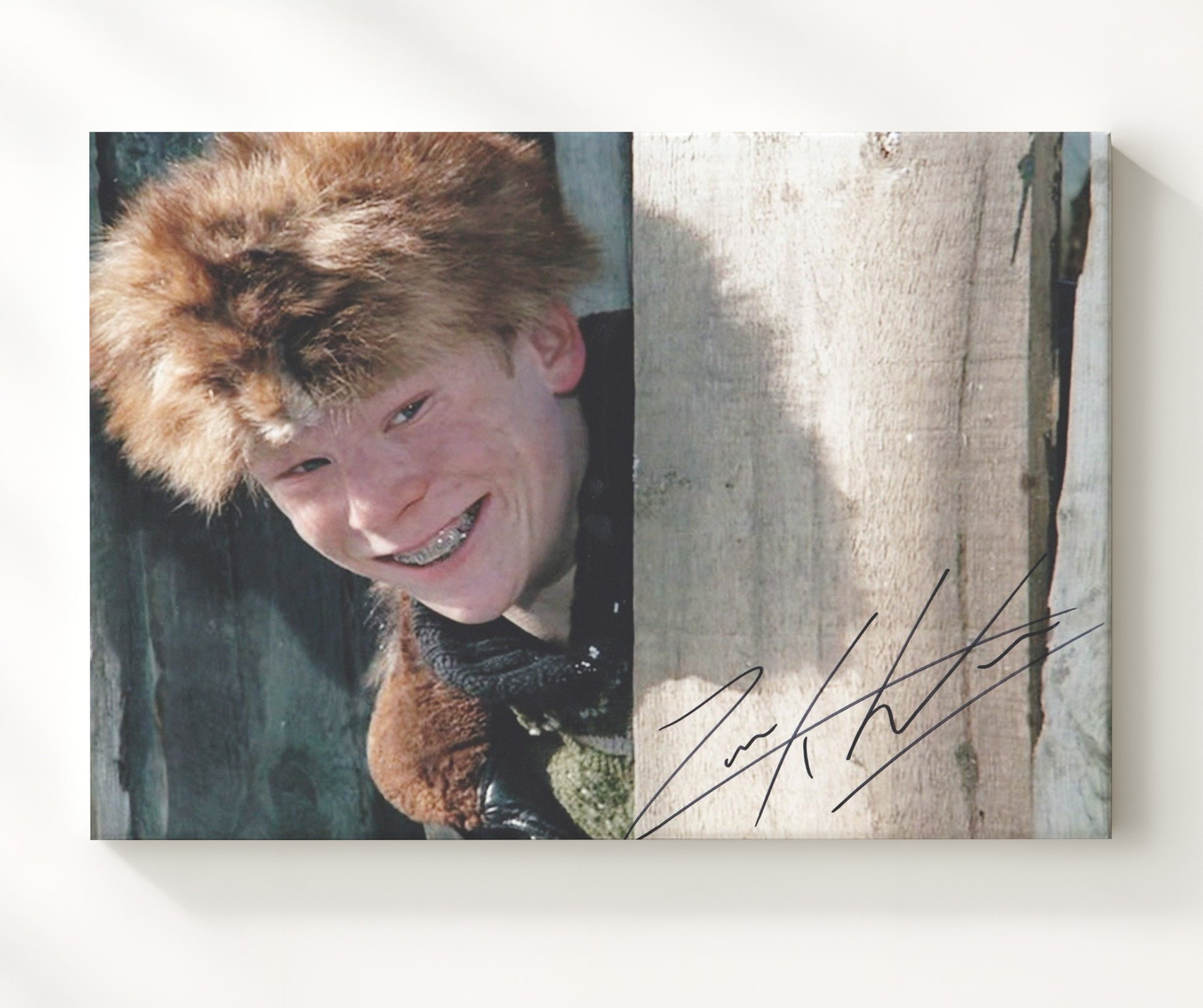 A Christmas Story - Zack Ward - Scut Farkus - Fur Hat Braces Photograph movie wall art 20x24 Canvas