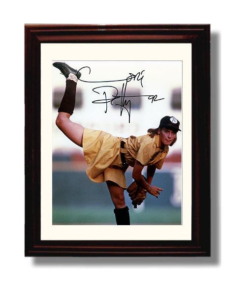 A League of Their Own - Lori Petty Baseball Pitcher Windup Classic Scene movie wall art 8x10 Beveled Frame