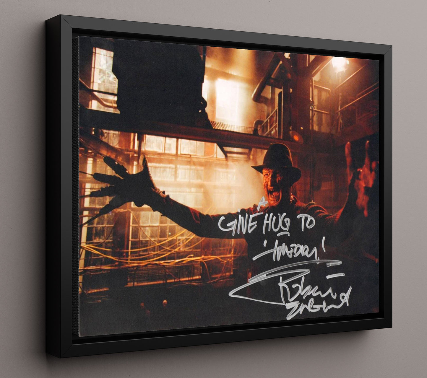 A Nightmare on Elm Street - Robert Englund - Sweet dreams slasher movie wall art 16x20 Framed Canvas