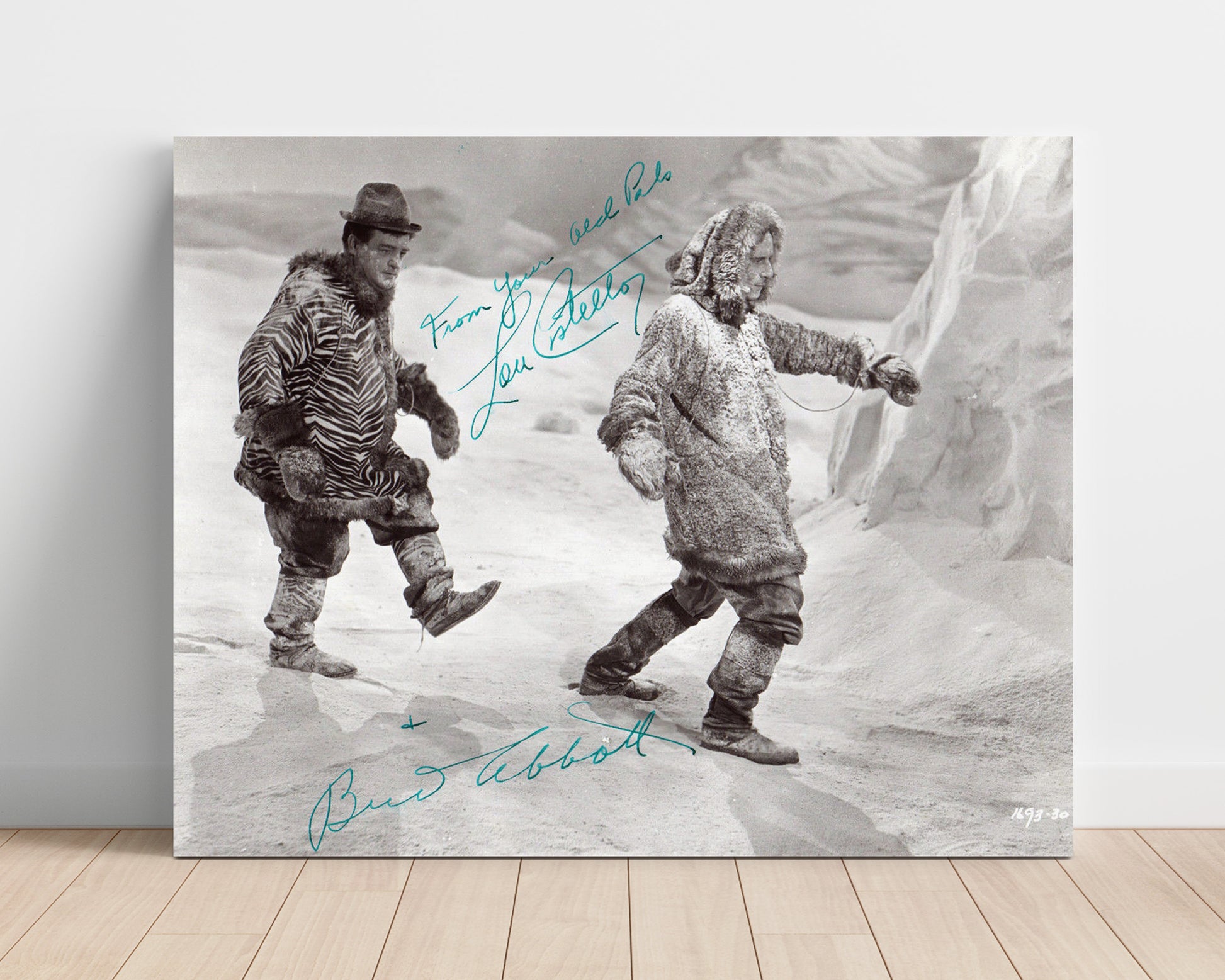 Abbott and Costello - Bud Abbott Lou Costello Arctic Comedy March Vintage Movie Wall Art - 16x20 Unframed Print movie decor