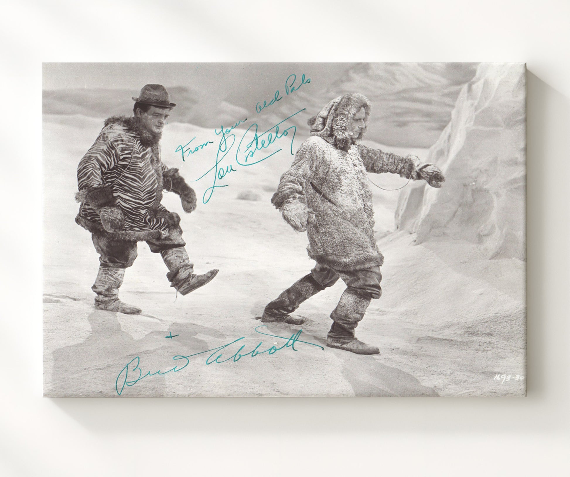 Abbott and Costello - Bud Abbott Lou Costello Arctic Comedy March Vintage Movie Wall Art - 20x24 Canvas movie decor