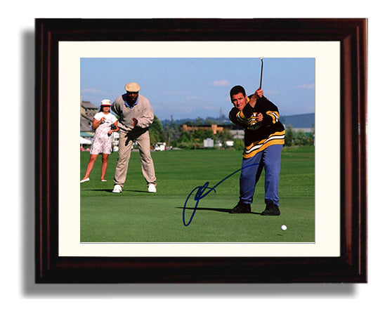 Adam Sandler - Happy Gilmore - Swing Hard and Laugh Harder Vintage Movie Wall Art - 8x10 Beveled Frame movie decor