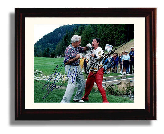 Adam Sandler and Bob Barker - Happy Gilmore - Fairway Fight Club movie wall art 8x10 Beveled Frame