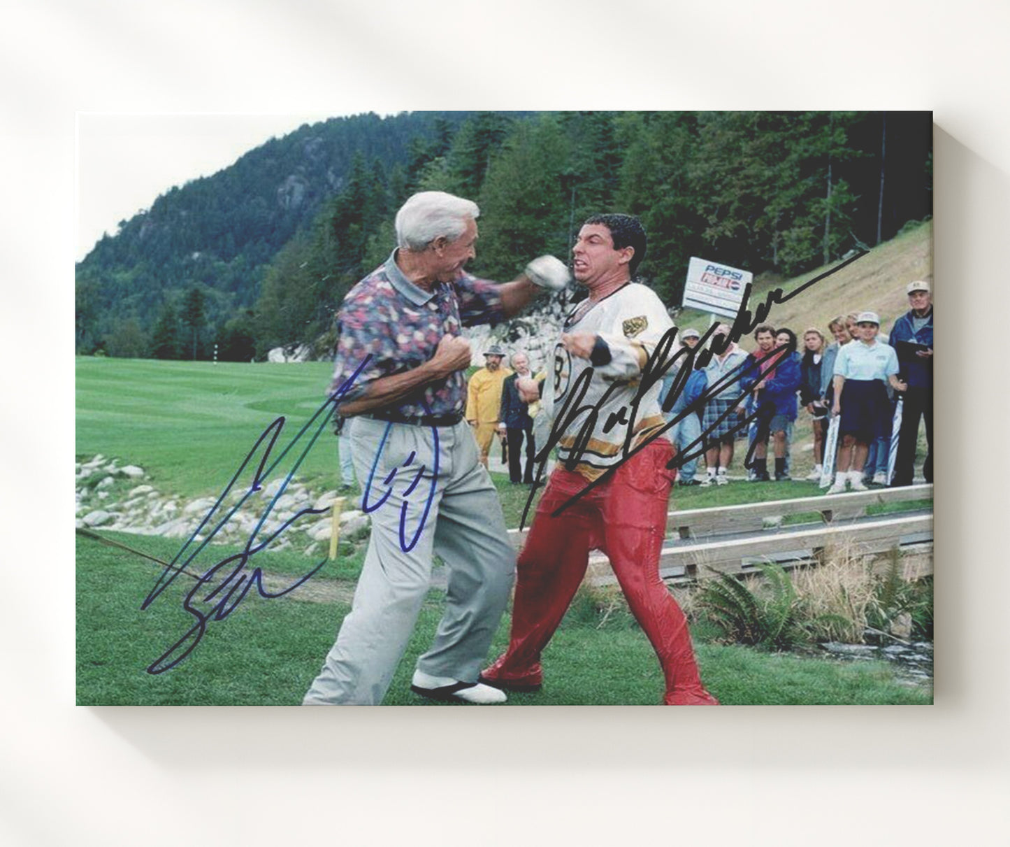 Adam Sandler and Bob Barker - Happy Gilmore - Fairway Fight Club Vintage Movie Wall Art - 20x24 Canvas movie decor