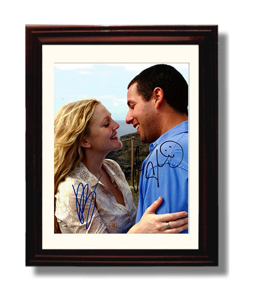 Adam Sandler and Drew Barrymore - The Wedding Singer Romantic Close-Up movie wall art 8x10 Beveled Frame