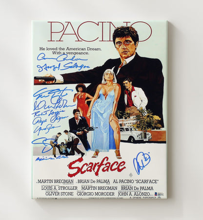 Al Pacino - Scarface Cast Poster movie wall art 20x24 Canvas