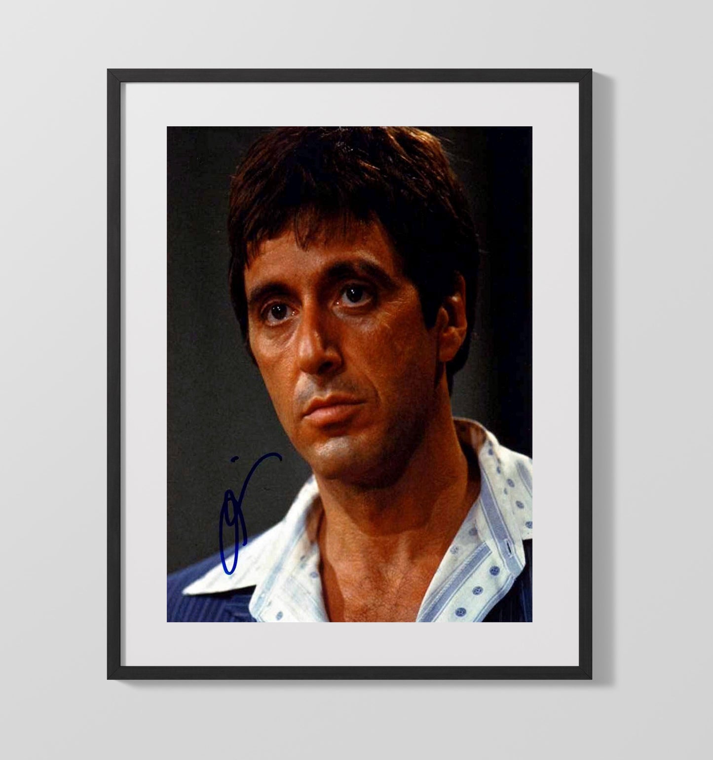 Al Pacino - Scarface Tony Montana Portrait Vintage Movie Wall Art - 16x20 Gallery Frame movie decor