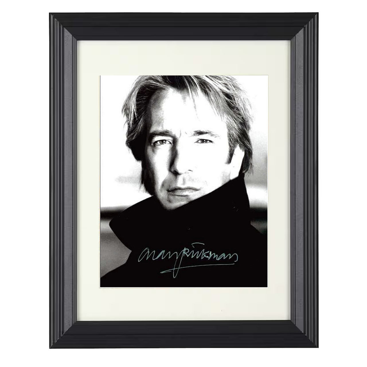 Alan Rickman – Dark Elegance Image – 8x10 black beveled framed movie wall art