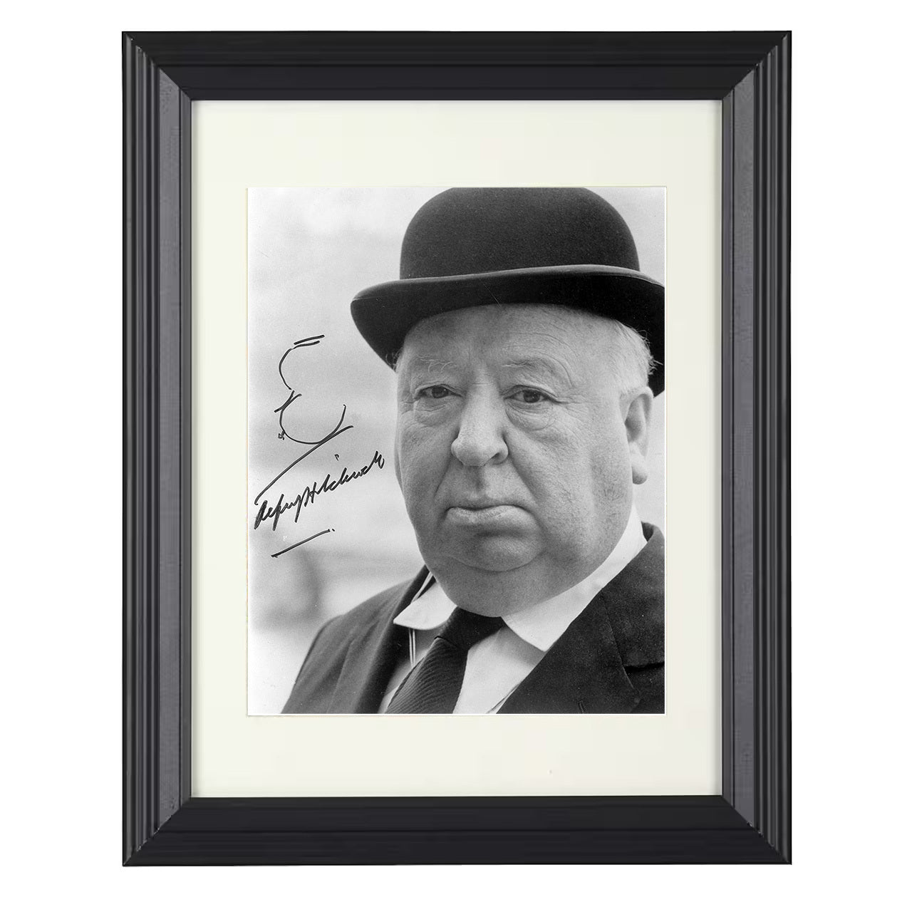 Alfred Hitchcock – The Master Image – 8x10 black beveled framed movie wall art