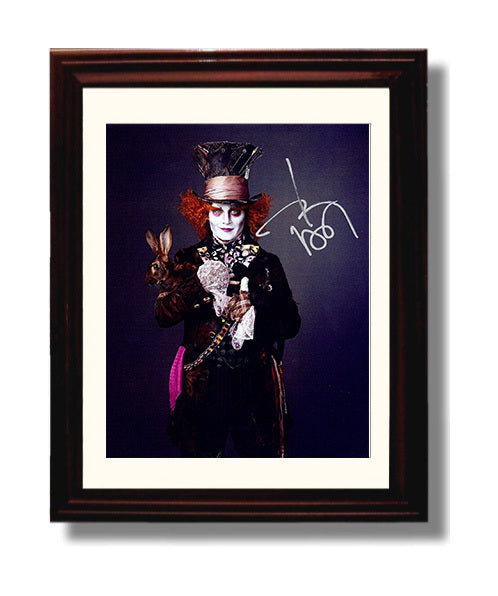 Alice in Wonderland - Johnny Depp - Mad Hatter - Eccentric Wonderland Magic movie wall art 8x10 Beveled Frame
