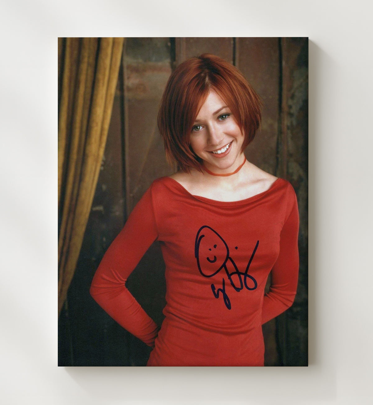 Alyson Hannigan - Red Hair Studio Photograph movie wall art 20x24 Canvas