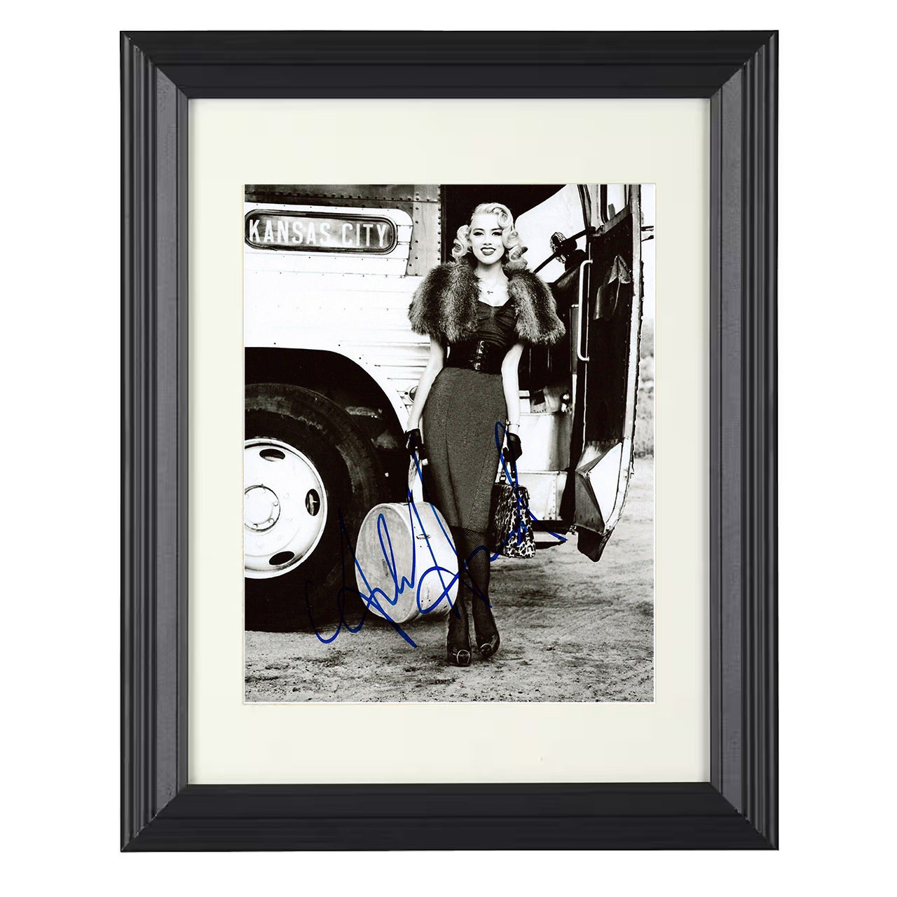 Amber Heard – Glamour Promo Image – 8x10 black beveled framed movie wall art