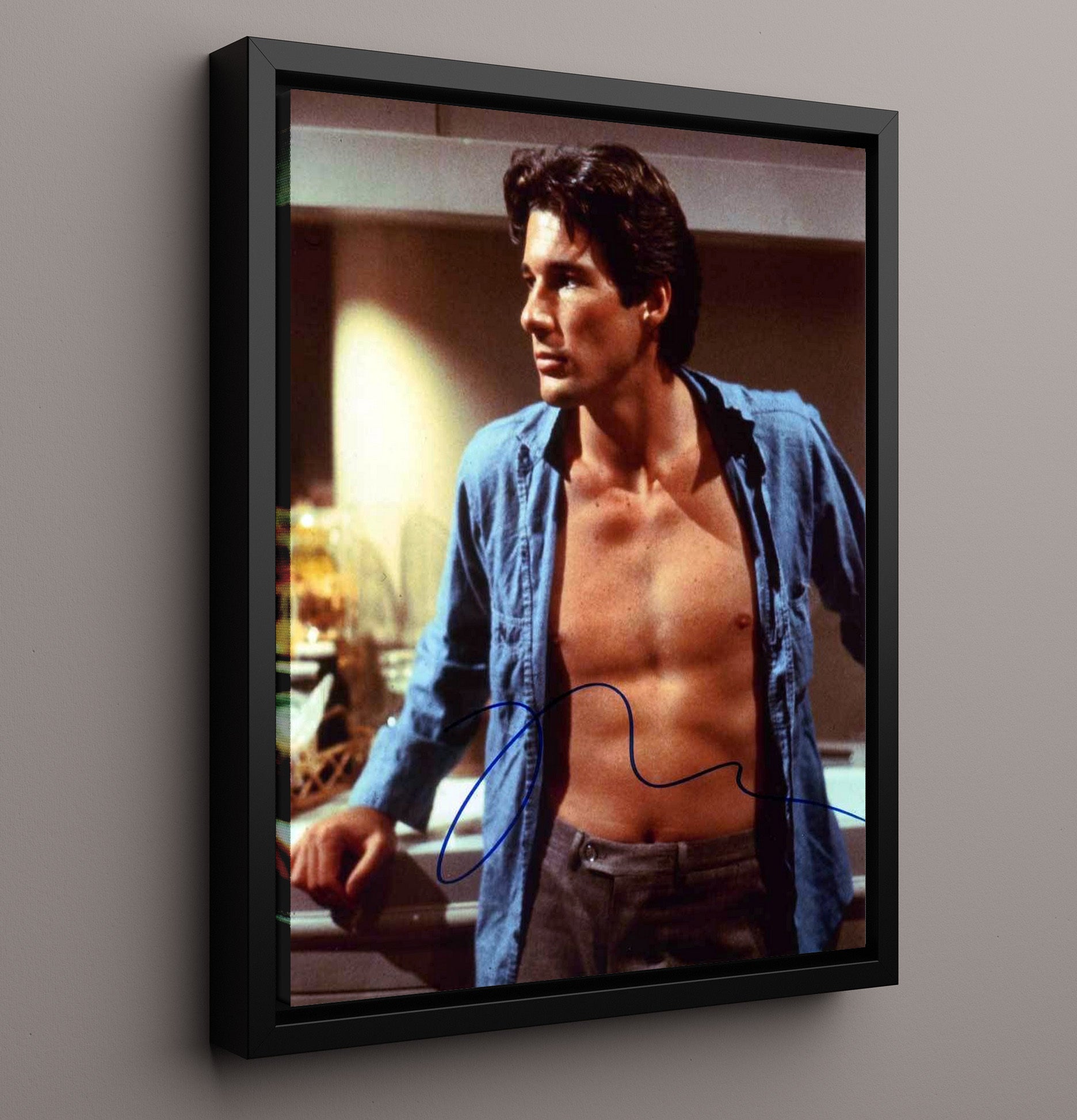 American Gigolo - Richard Gere - Julian KayeLate Night Tension Vintage Movie Wall Art - 16x20 Framed Canvas movie decor