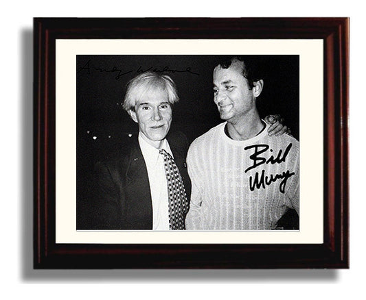 Andy Warhol and Bill Murray - Photograph - Pop Art Meets Comedy movie wall art 8x10 Beveled Frame