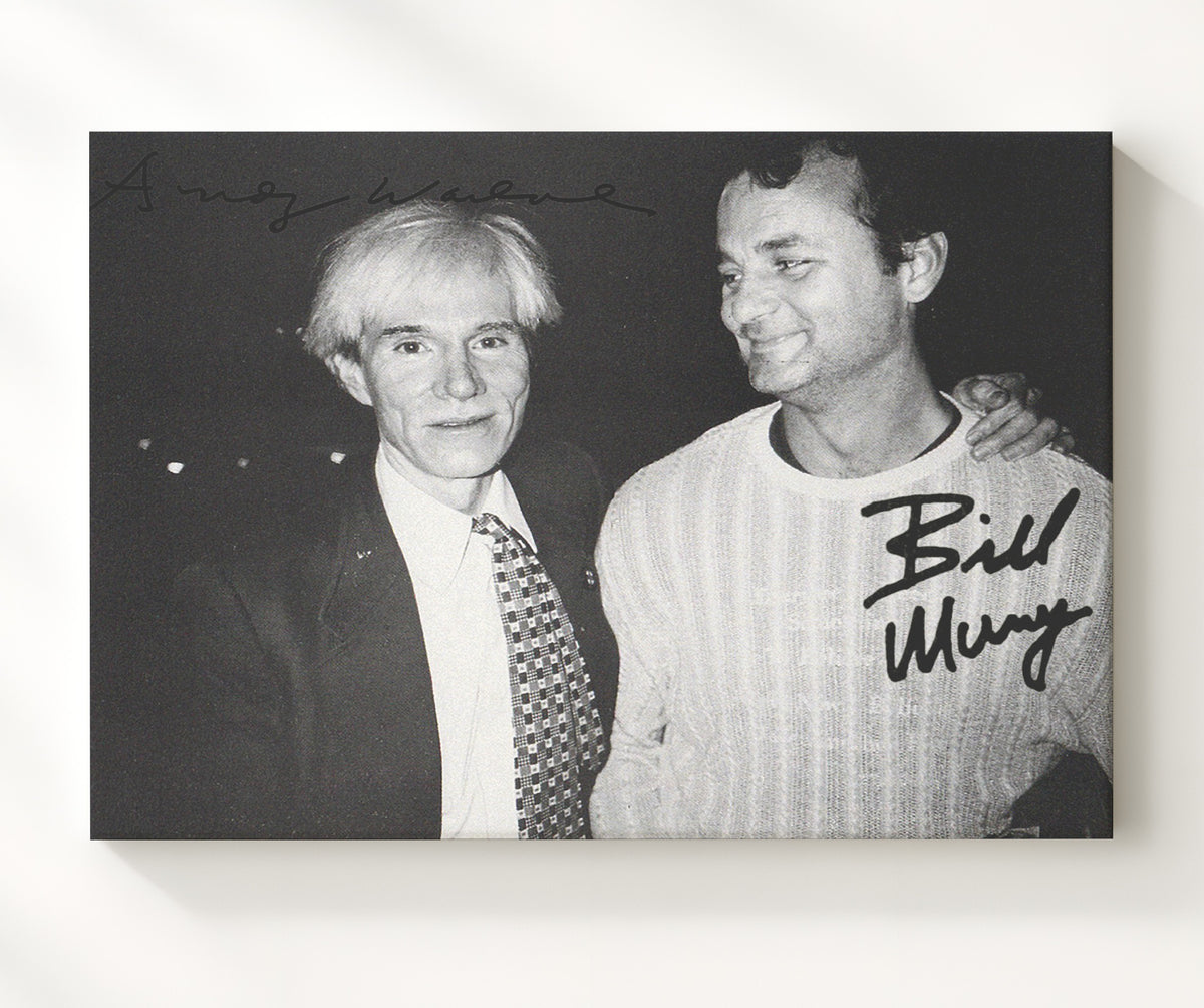 Andy Warhol and Bill Murray - Photograph - Pop Art Meets Comedy movie wall art 20x24 Canvas