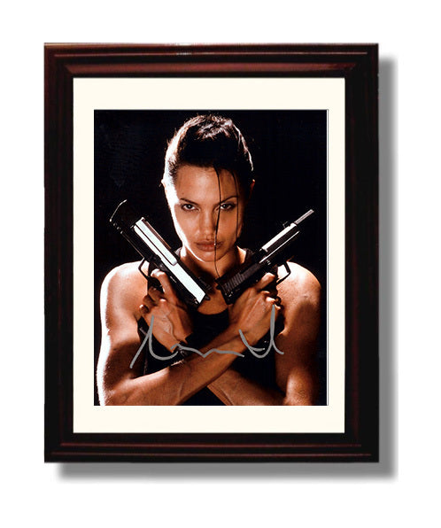 Angelina Jolie - Black-and-White Smoking Photograph movie wall art 8x10 Beveled Frame