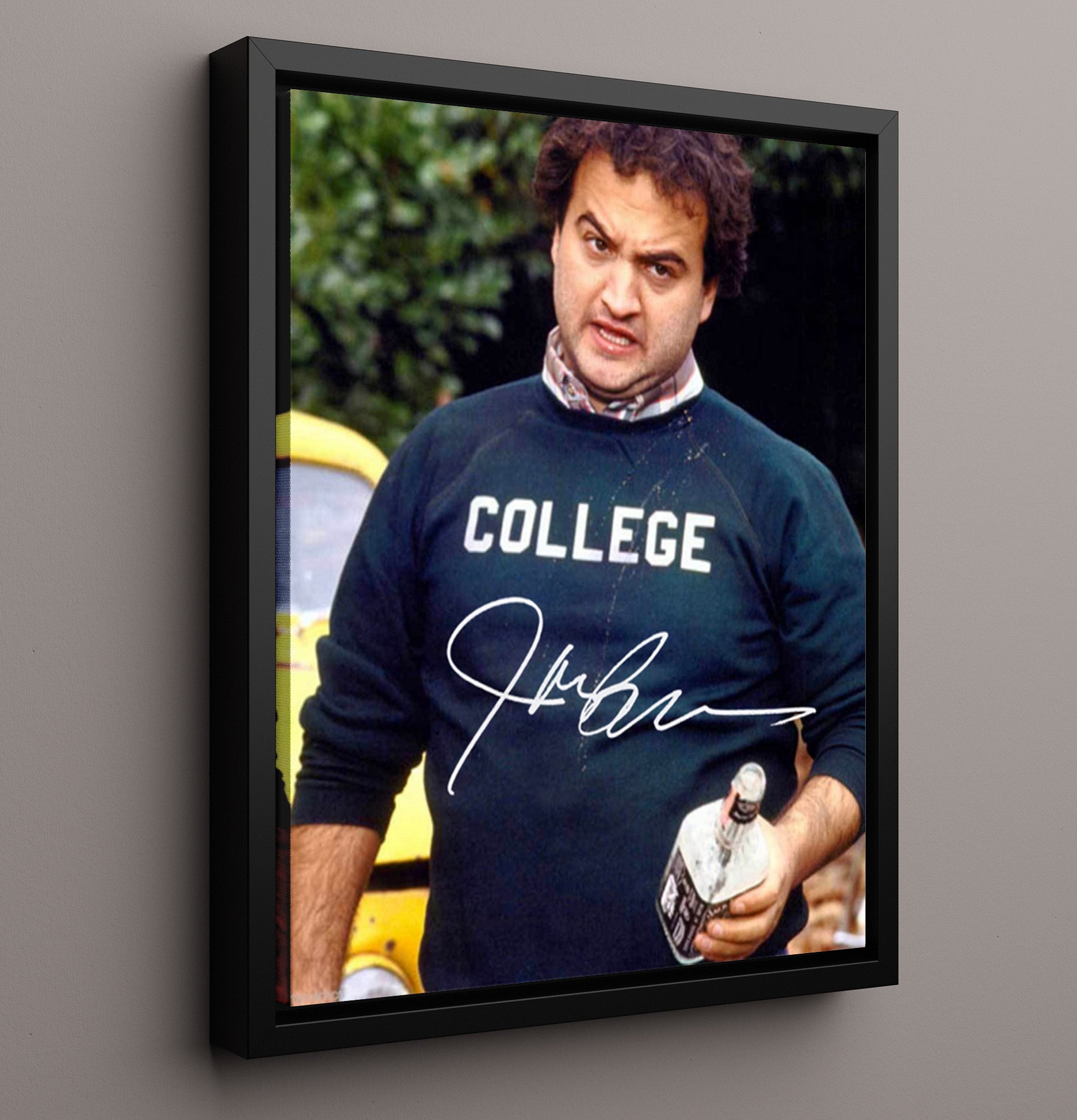 Animal House - John Belushi - Bluto - Wild College Party Chaos movie wall art 16x20 Framed Canvas