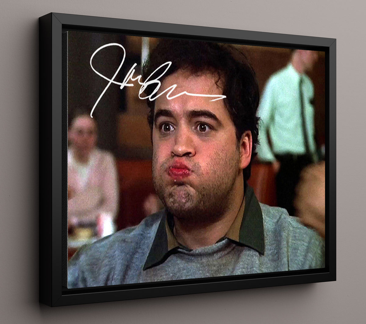Animal House - John Belushi - Bluto Blutarsky - Cafeteria food fight chaos movie wall art 16x20 Framed Canvas