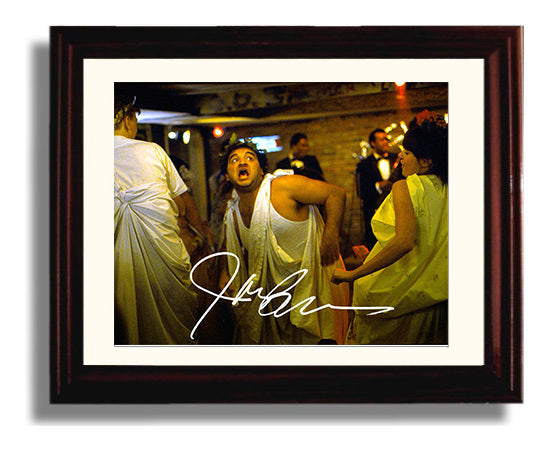 Animal House - John Belushi - Bluto Blutarsky - Wild toga party frenzy Vintage Movie Wall Art - 8x10 Beveled Frame movie decor